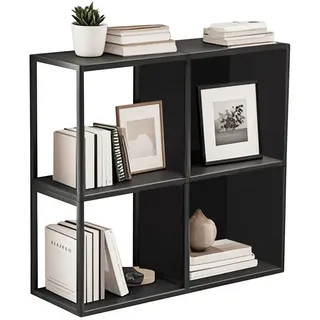 [en.casa] Wandregal Nostened 4er Set Schwarz