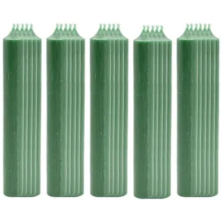TSB Werk Spitzkerze 25x Stabkerze Tischkerze Wachskerze Durchgefärbt, Tropffrei, Kerze, 180 x 22mm, Set grün