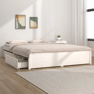 GuyAna Bett mit Schubladen Weiß 160x200 cm Bett Mit Stauraum Bett Mit Schubladen Stauraumbett Tagesbett Bett Mit Bettkasten