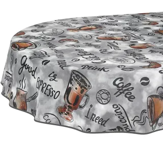ANRO Tischdecke abwaschbar Oval 200 x 140 cm Grau