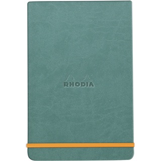 Rhodia 194388C - Notizbuch Webnotepad DIN A5, 96 Blatt abtrennbar liniert 90 g, 1 Stück, Seegrün