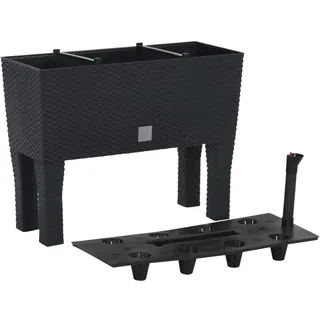 Hochbeet Anthrazit 60x25x46 Cm Pp-rattan