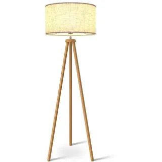 BBHome tomons Stehlampe LED Dimmbar, mit Dreibeinstativ aus Metall, Standleuchte fur Wohnzimmer und Schlafzimmer, Leseleuchte Bodenlampe - Schwarz