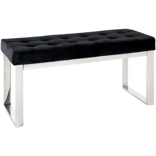 Haku-Möbel Polsterbank Schwarz 100 x 48 x 41 cm