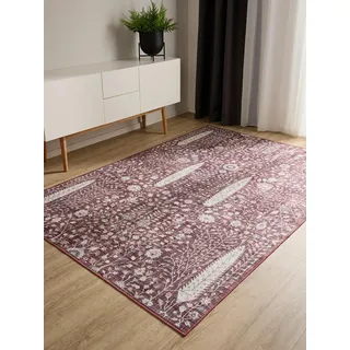 benuta George Kurzflorteppich 140 x 200 cm Rot