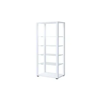 VCM Standvitrine Glasol 52 x 35 x 115 cm Weiß