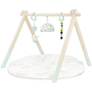 B. toys Sternenhimmel – Babyspielbogen aus Holz mit 3 Spielzeugen