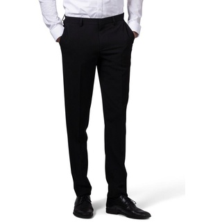 Hirschthal Anzugsakko Herren 2-Knopf Sakko oder Business Anzug mit Anzughose, Regular-Fit (Sakko und Hose in verschiedenen Größen kombinierbar) in klassischem Design, mit Kleidersack schwarz 66