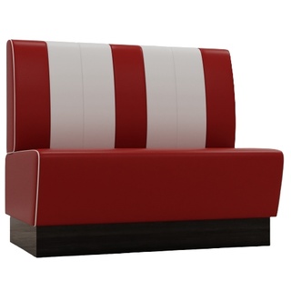 American Retro Sitzbank| Dinerbank- rot & weiß - 100 cm breit| Amerikanische Sitzbank