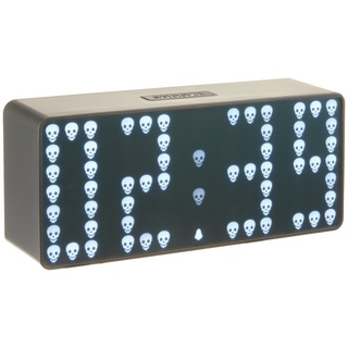 TFA Dostmann Digitaler Wecker mit LED Leuchtziffern, 98.1083.02, Weckalarm mit Snooze Funktion, Uhrzeit, Datum, Weckzeit, blau