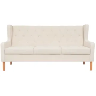 Helloshop26 - 3-Sitzer-Schlafsofa ausziehbares Gästebett Wohnzimmer-Tagesbett klappbar für den Innenbereich weiß-cremefarbener 02_0018991