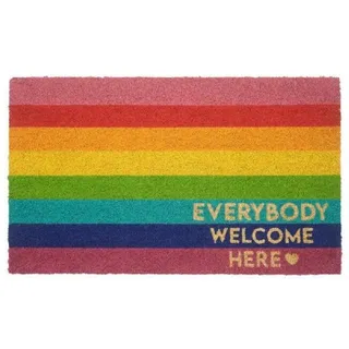 Giftcompany Fußmatte Fußmatte aus Kokosfasern Regenbogen (75x45cm)