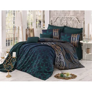 L'Essentiel Linge de Maison, Alisa- VCQ2324, Dunkelgrün, Bettdecken, 100% Baumwollsatin - dunkelgrün
