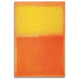 DryNda Mark Rothko Poster Orange und Gelb, Wandkunst, Scroll Leinwand, Gemälde, Bild, Wohnzimmer, Dekoration, Zuhause, 60 x 90 cm