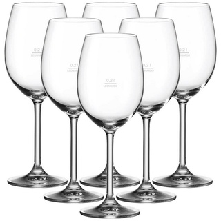 LEONARDO Weißweinglas Daily Gastro-Edition Weißweingläser geeicht 0,2 l, Glas weiß