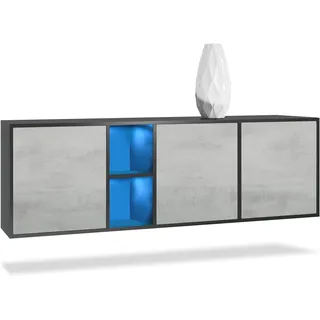 SIDEBOARD Cuba Türen in Beton Oxid Optik