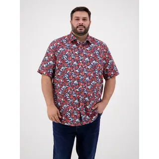 Lerros Kurzarmhemd floral bedruckt rot 3XL