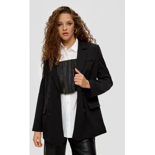 QS - Blazer im Oversized-Design, Damen, schwarz, 36