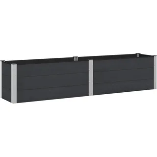 vidaXL Hochbeet 250 x 50 x 54 cm Schwarz