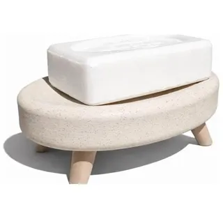 - Seifenschale - Seifenhalter - Beige Marmor/Beige