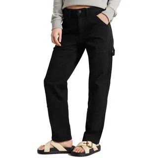 Superdry Damen Carpenter Hose Schwarz 32/30 - 32W / 30L