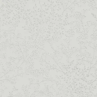 Bricoflor Skandinavische Landhaus Tapete Moderne Blumentapete im Schwedischen Stil Florale Vliestapete in Hellgrau Ideal für Schlafzimmer und Küche