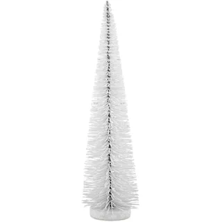 Dekobaum Glitzer 45 cm - weißer  Deko Tannenbaum - großer Metall Weihnachtsbaum