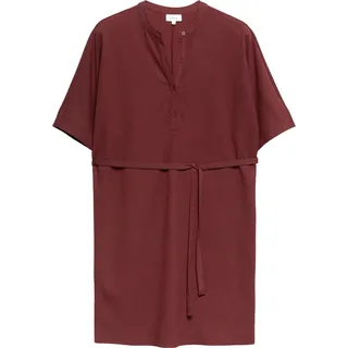 s.Oliver Midikleid Strukturiertes Jersey-Kleid mit Gürtel und Knopfleiste Rot 42