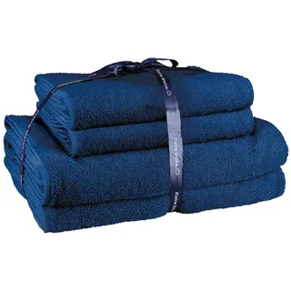 Kleine Wolke Frottier-Set CHILL Atlantikblau Set 4-teilig mit je 2 Stück 50 x 100 und 70 x 140 cm