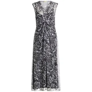 Cartoon Midikleid Druck Schwarz/Weiß 36