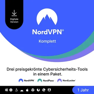 NordVPN Komplett Cybersicherheitspaket | 1 Jahr | Download & Produktschlüssel