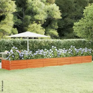 vidaXL Hochbeet Rostig 600 x 80 x 45 cm Cortenstahl