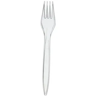 DayBays 2000 Stk. Plastikgabel Mehrweg 18 cm Plastik Transparent Spülmaschinenbeständig