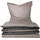 Feinbieber taupe/schwarz 155 x 220 cm + 80 x 80 cm