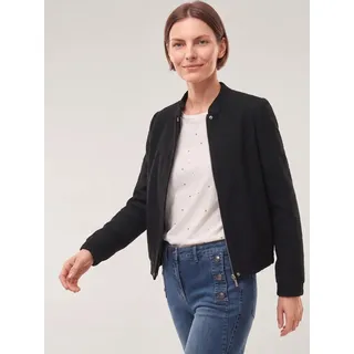 Walbusch Blouson Damen Blouson aus Boucle Stehkragen, Stehkragen, modisch schwarz 20