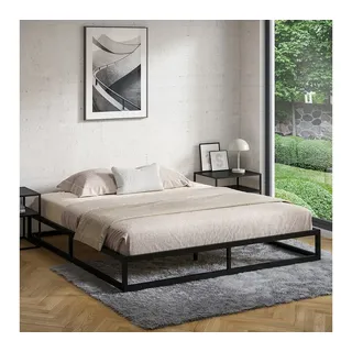 skølm Bettgestell Bragi inkl. Lattenrost (25 cm hoch), Metallbett 180x200 cm, auch verfügbar in 140x200 schwarz 25 cm