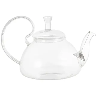 LIGIGWASH Hitzebeständige Glas-Teekanne Teekanne Aus Glas Mit Griff Für Kung Fu Tee Flower Tee Obsttee Kaffee Chinesische Kräutermedizin Elektrischer Keramikherd 1 Stück