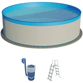 Waterman Stahlwandpool Set rund 350 x 90 cm