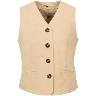Lederweste FREAKY NATION "Lederweste-FN", Damen, Gr. XL(42), beige, Oberstoff: 100% Leder. Futter: 100% Baumwolle, Westen