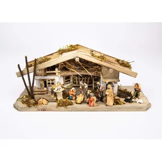 Weihnachtskrippe W20 mit Figuren Krippe Weihnachtskrippen Stall Krippen