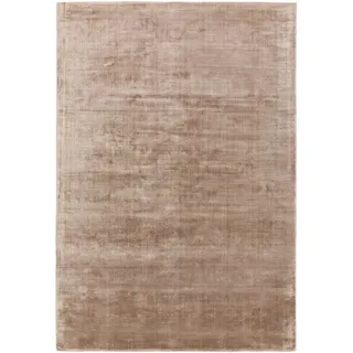benuta Kunstloft Teppich, Taupe, Textil, Abstrakt, Rechteckig, 120x1 cm, Gots, für Fußbodenheizung geeignet, Teppiche & Böden, Teppiche