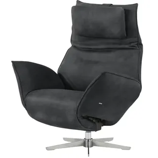 KOINOR Sessel Safira Leder 92 x 113 x 90 cm Schwarz elektrisch