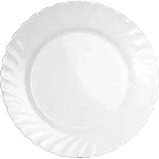 Arcoroc "Trianon" Speiseteller in weiß - Ø 245 mm - Opalglas - 6 Stück