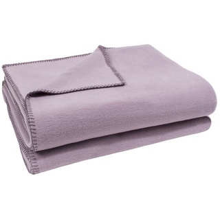 Wohndecke zoeppritz Soft-Fleece Decke 180 x 220 cm lavendel, daslagerhaus living