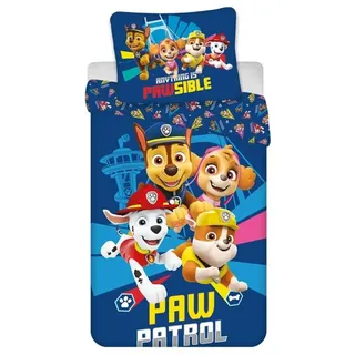 Paw Patrol Chase Marshall Rubble Bettwäsche 140x200 + Kissenbezug