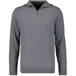 Rundhalspullover RAGMAN, Herren, Gr. 50, grau (mittelgrau), Strick, 95% Baumwolle, 5% Kaschmir, Pullover Rundhalspullover