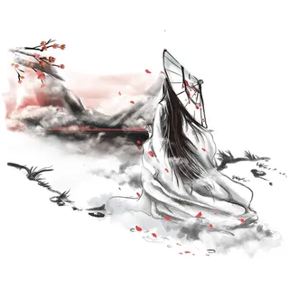 Wandtattoo für Wohnzimmer, Chinesischer Stil Wandsticker als Wanddekoration für Schlafzimmer Kinderzimmer 73×90cm Wand Aufkleber | Deko Wandtattoo für Wand Möbel/Schrank Küche Bad Fenster Flur