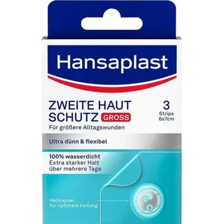 BEIERSDORF Hansaplast Zweite Haut Schutz Pflaster Groß 3 st