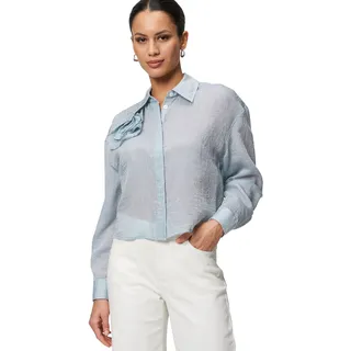 Zero Bluse gestreift mit Stoffblume 44