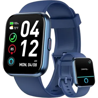 Smartwatch Herren Damen,mit Telefonfunktion,Fitnessuhr 120+ Sportmodi IP68 Wasserdicht, Sportuhr Herzfrequenz Schlafmonitor Schrittzähler
